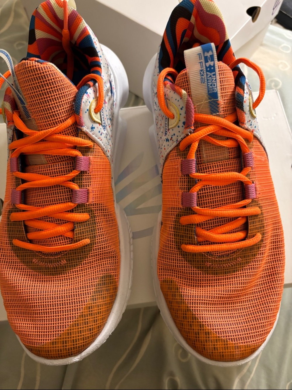 Under Armour Orange women Sneakers with Multicolor Accents